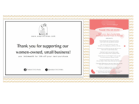 Manual thank you Card 