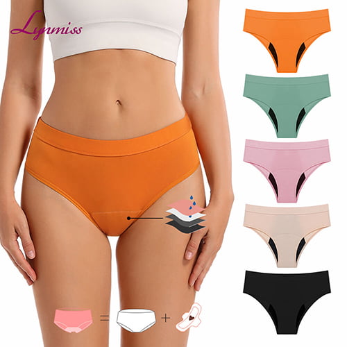 Colorful Cotton Spandex Underwear Menstrual Period leak proof Panties heavy flow menstrual