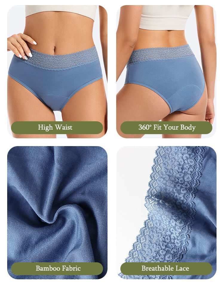 period panties with high waist design 