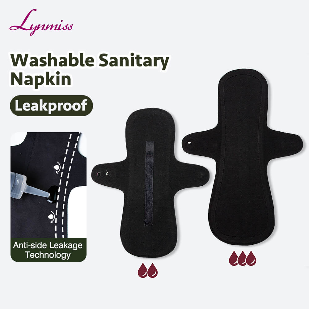 LYNMISS LY1657 Reusable Menstrual Pads 100% Natural Leakproof Period Pads