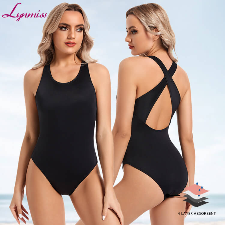 LY1630 Cross-Back Period Swimwear – Freedom to Move with Confidence