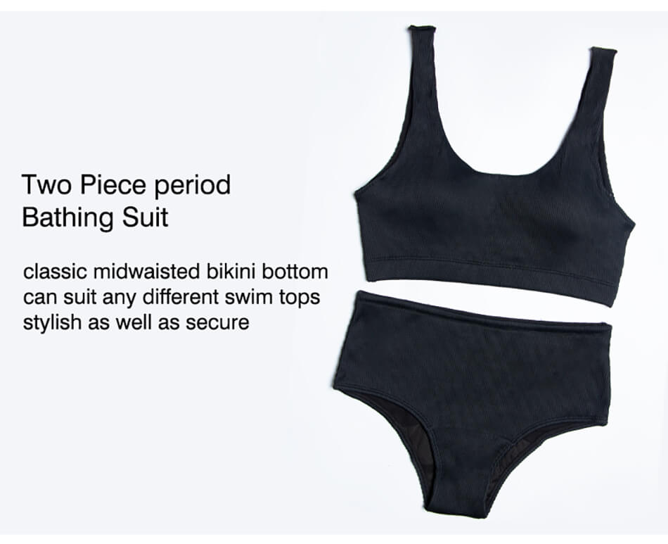 two piece period swimwear