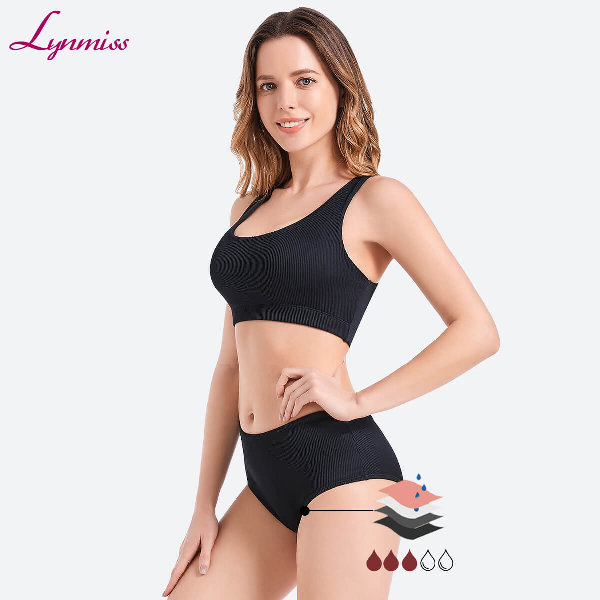 LY1198 Two Piece Period Swimwear – Leakproof Protection in Style