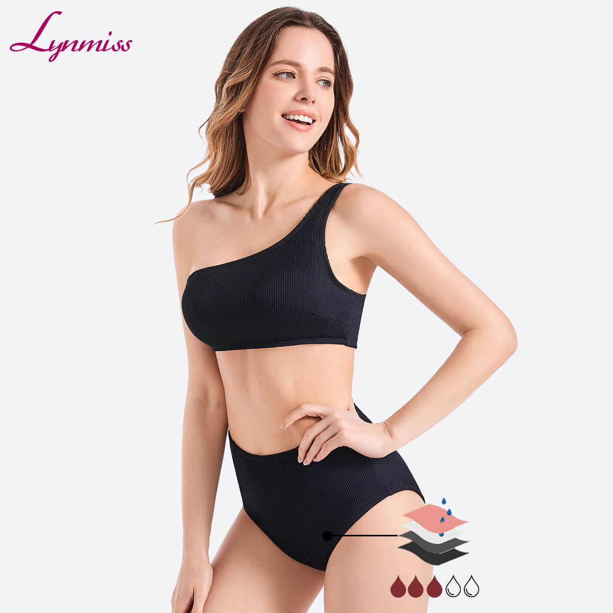 LY1202 Two-Piece Period Bikini Bottoms Swimwear for Adults