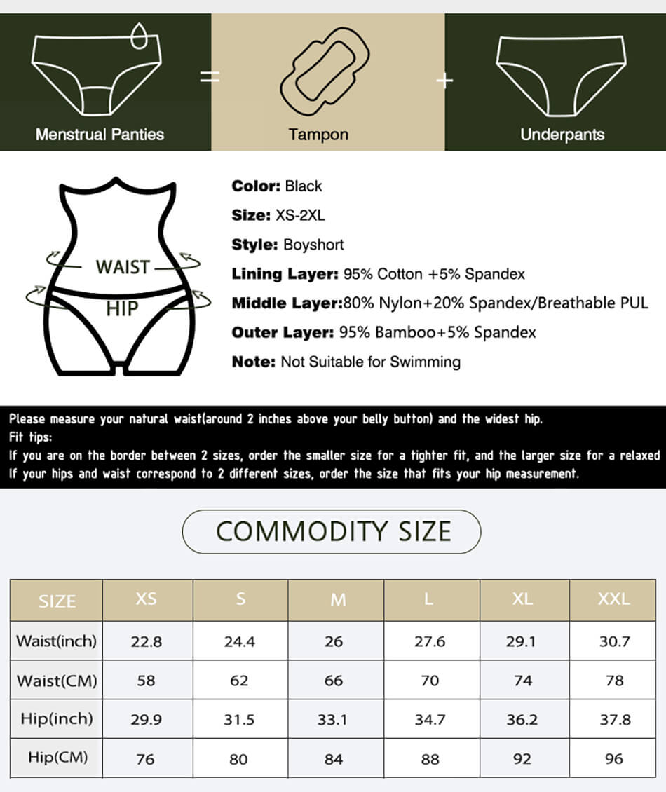 period boyshort underwear
