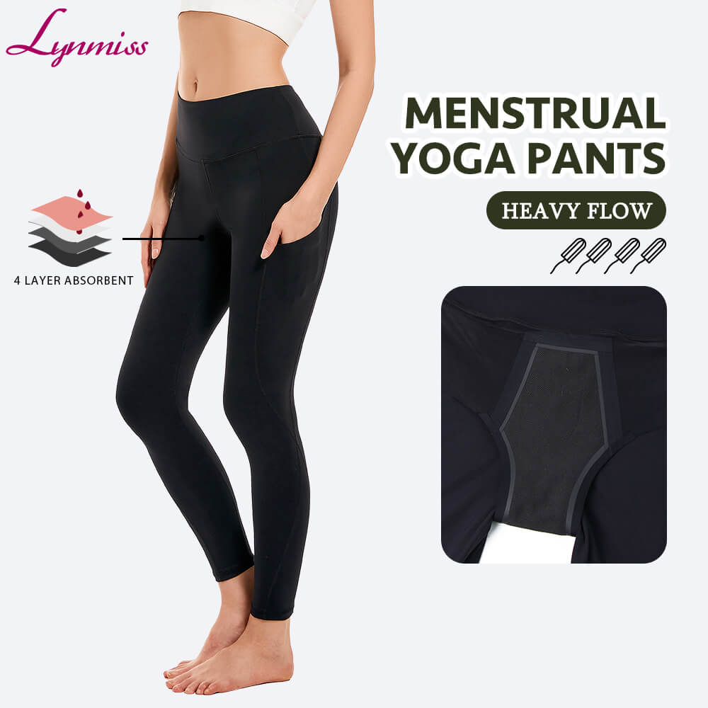 LY1697 Leak Proof Period Leggings | Built-in Absorbent Yoga Pants for Women