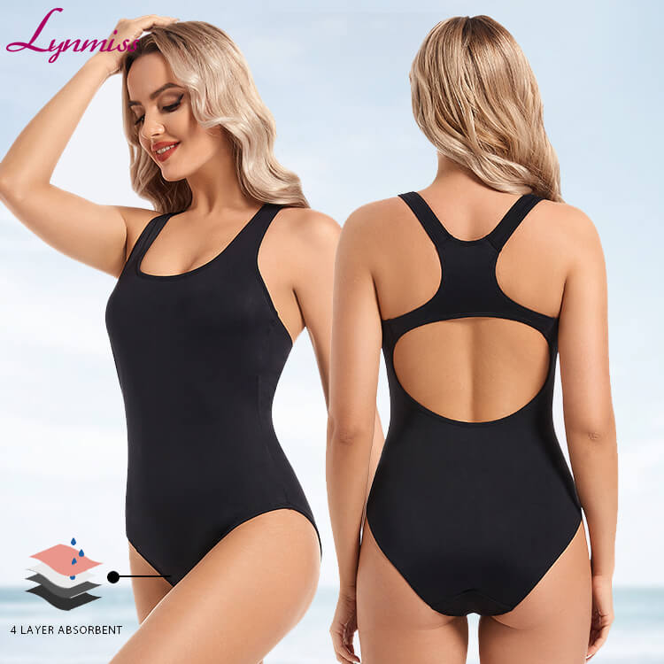 One-Piece Period Swimdress with Leak Proof Protection ly1564– Wholesale Swimwear for Periods