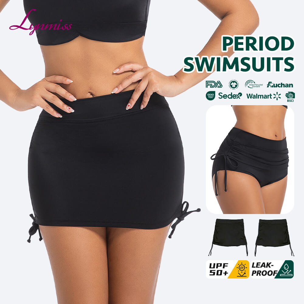 LY3103 Fashion Drawstring Period Swimwear Skirt Manufacturers – Leakproof