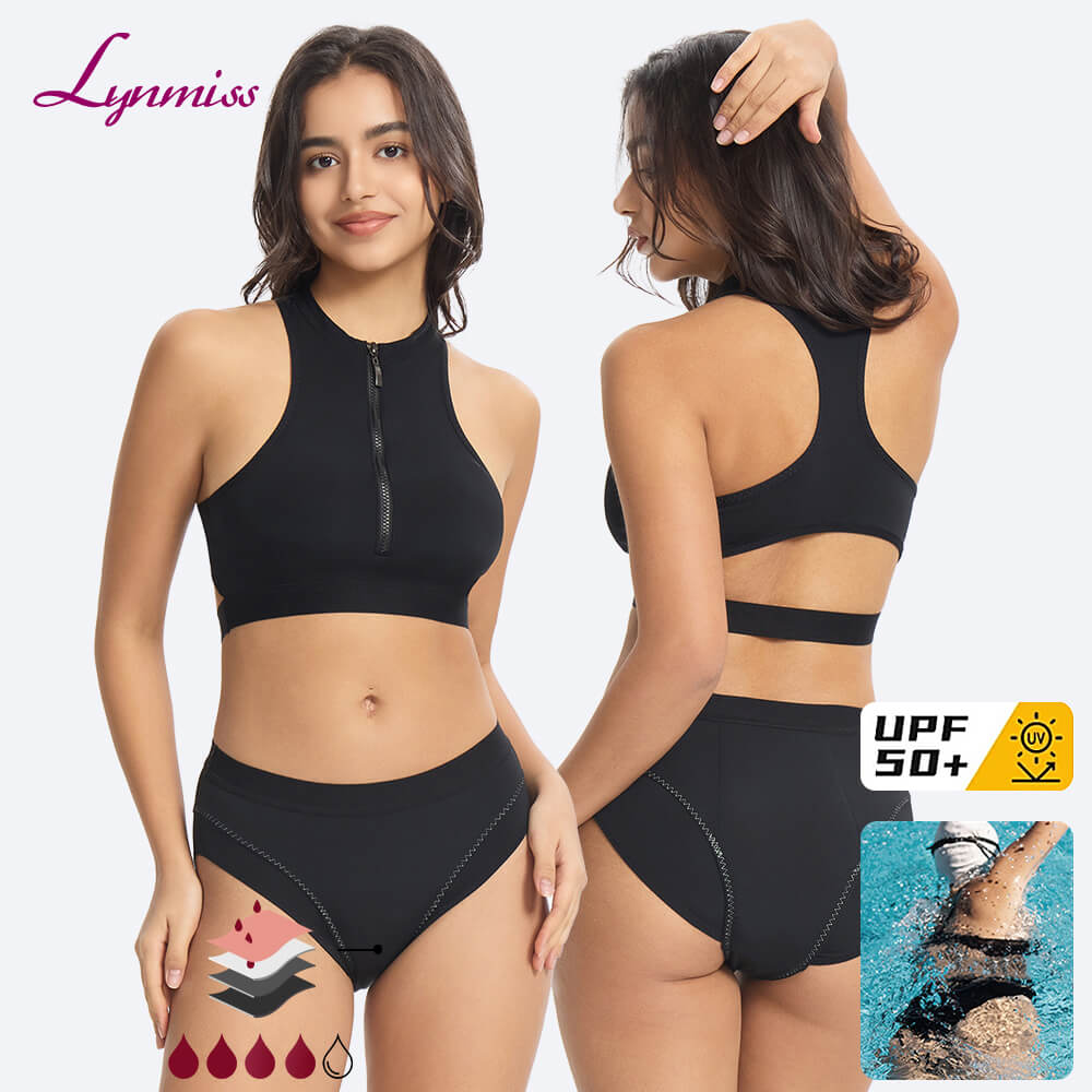 PFAS-Free Period Swimwear Set ly2347+ly2346 | Leakproof Adults Swimwear supplier