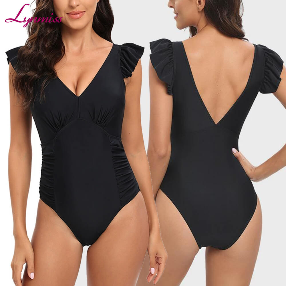 LY3115 Sexy One Piece Period Swimsuit | Leakproof Ruffle Monokini Wholesale