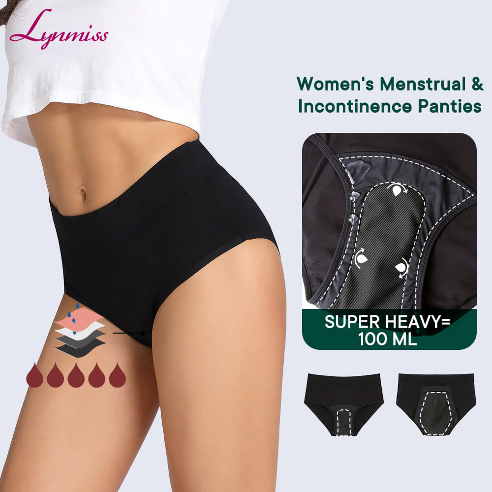 LY1728 Women's Incontinence Underwear – Cheeky Cut Leakproof with 5-Layer Absorbency